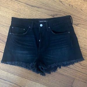 Denim Forum black jean shorts from aritzia